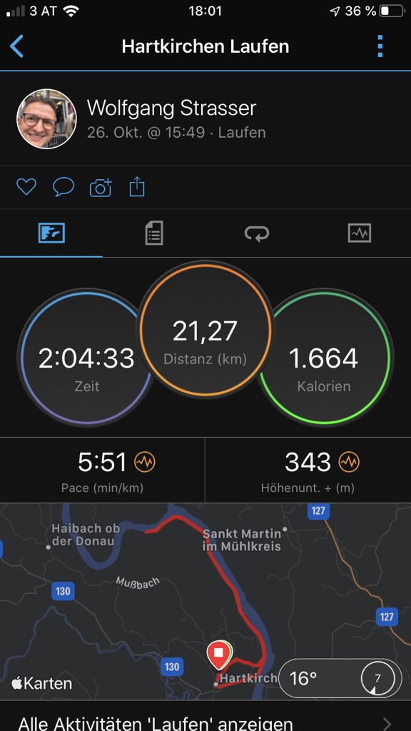 wstrasser's tweet photo. Todays run led to an unplanned 21k one @bweissman @SQLBalls @erinstellato @SQLRockstar #runhappy #behappy #cannotmove https://t.co/9T014YvM2b