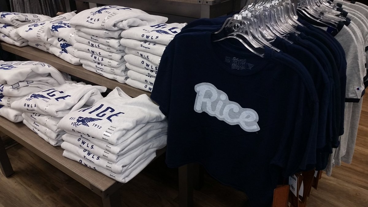 SWCfootballNow's tweet photo. Fifth stop on #SWCstadiumTour. RICE RICE RICE! And every stop has had half shirts - they are definitely back! https://t.co/9JLsdpXf6k