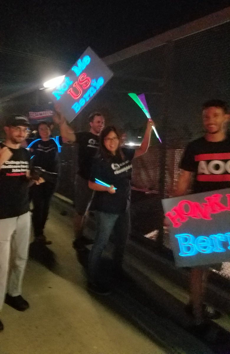 ElkGrove4Bernie's tweet photo. @ninaturner @AbshirDSM @People4Bernie @sammyuniverse @ForeverForwardP @vitalkpaintings @carriechelle1 Celebrating #BerniesBack last night!  #BernieLightBrigade #BernieYellsForUs #NotMeUs #WithTheseHands 4 https://t.co/0gdELbsjot