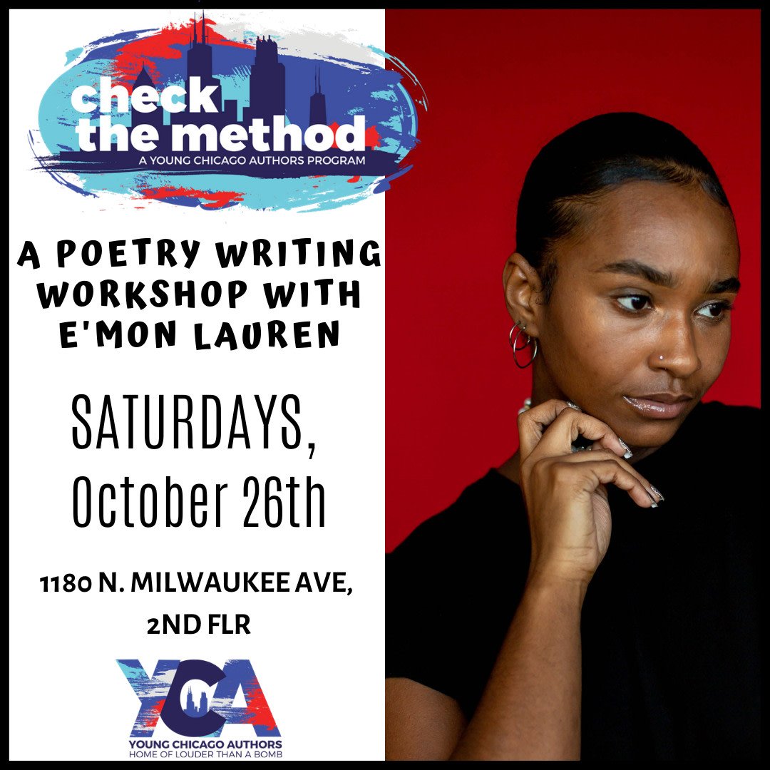 YoungChiAuthors's tweet photo. Our Saturday workshop series continues today! Join us from 1-3pm for #CheckTheMethod with @laurenlikepolo. Then from 4-6pm #Chicago emcees discover work and write raps with @ADD2theMC and @defcee. 📝🎤
To learn more about our programs visit https://t.co/MirMlr5Tax https://t.co/VCIbioh7bI