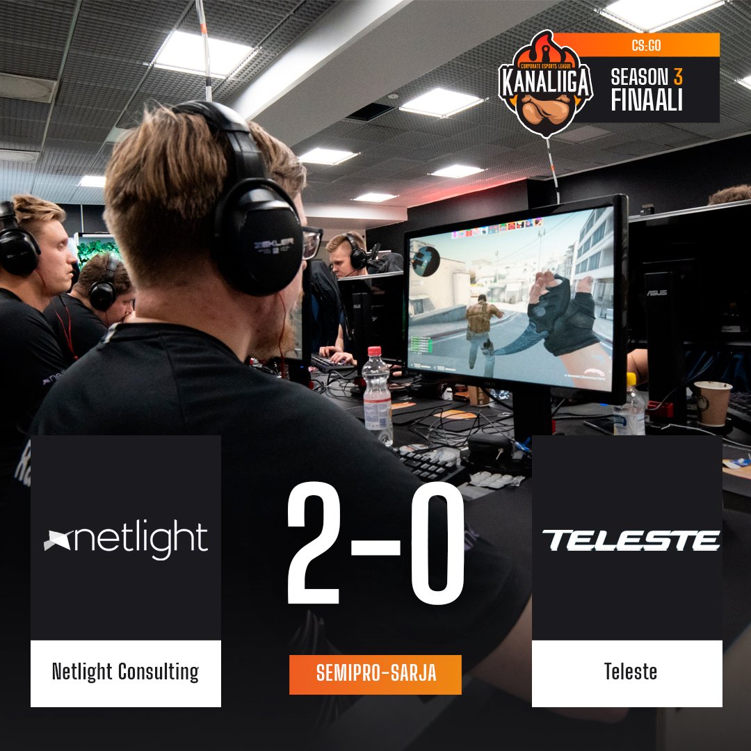 kanaliiga's tweet photo. Semi-Pro sarjatason voiton vei @netlight puhtaasti 2-0. Suuret onnittelut voittajajoukkueelle!! #esportsfi #kanaliiga https://t.co/Acb3BecNNA