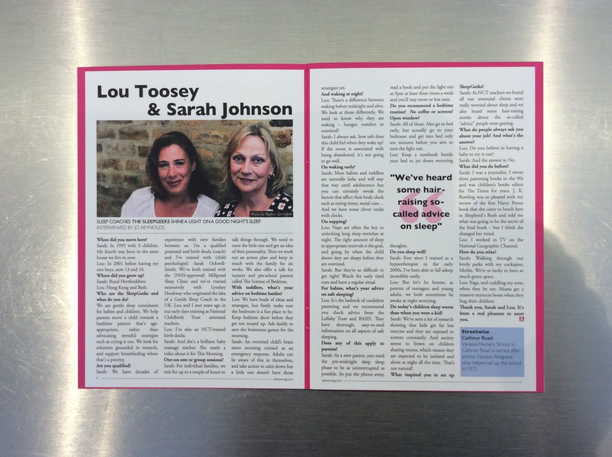 Meet more of your brilliant #W12 neighbours, sleep experts Lou Toovey and Sarah Johnson, in the new issue available free from cafes, pubs and shops on #AskewRoad or online askewmag.com/sarah-lou.htm