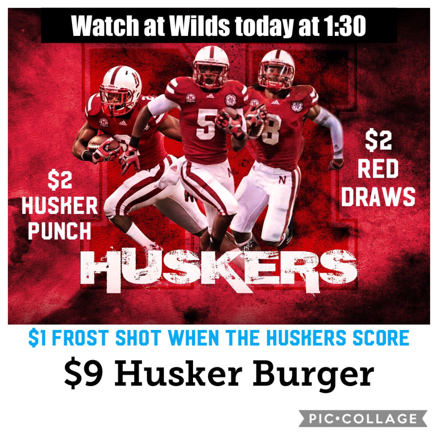 Wilds Bar & Grill on Twitter "Watch the husker game at Wilds today, 9