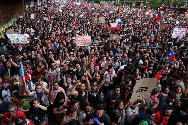 This morning I’m inspired by the Chilean people. Over one million humans peacefully yet powerfully sending a message to their gov’t that the times they are a changing.
