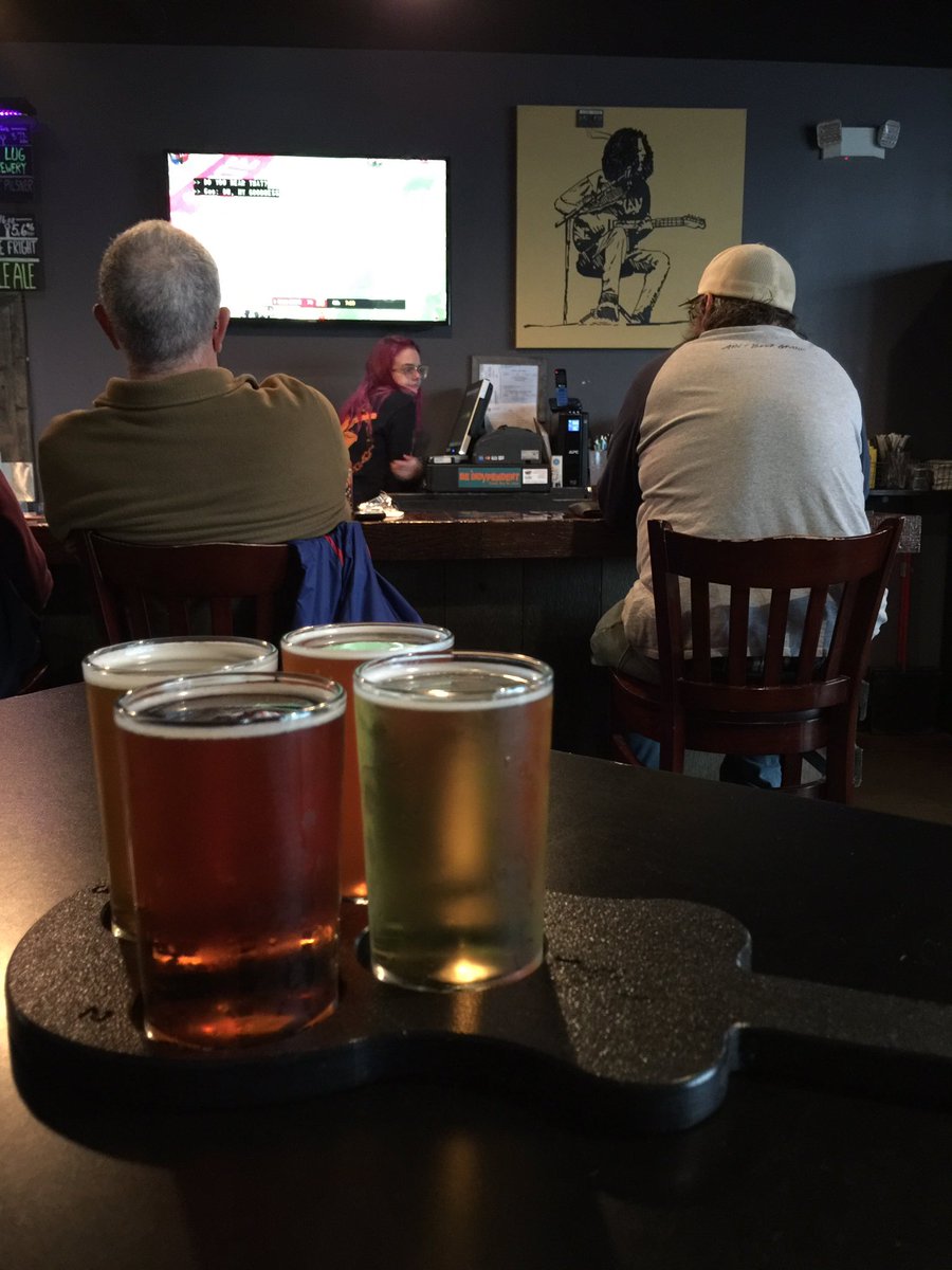 towergroveking's tweet photo. After a 3.5 drive to Indy this morning through buckets of rain it was nice to settle in with some like minded folk & beers @chillywaterbrew. Let’s get down to business shall we??? #RIPmikey #wsmfp #feellikeastranger #playdead #gratefuldead #craftbeer #Indianapolis #roadtrips https://t.co/gXlxaxGOy1