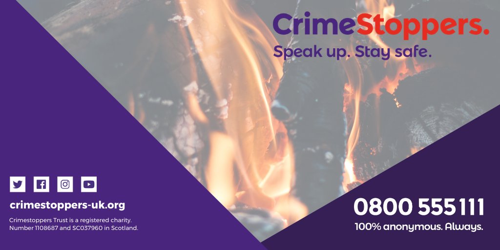 Crimestoppers (@CrimestoppersUK) on Twitter photo 2019-10-26 16:56:01 Looking forward to a bonfire and some fireworks this weekend? We have a blog post filled with tips on how you can stay safe. - you can read it here: bit.ly/2BK9poA Looking forward to a bonfire and some fireworks this weekend? We have a blog post filled with tips on how you can stay safe. - you can read it here: bit.ly/2BK9poA