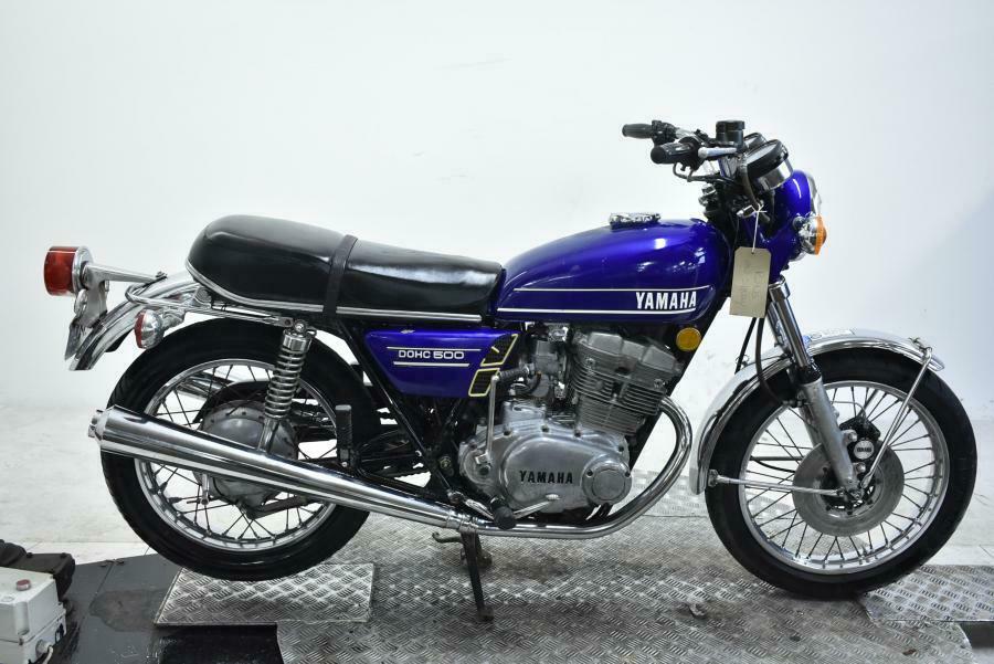 1973 Yamaha TX500. This was the first road bike to combine double overhead camshafts and four valves per cylinder on a parallel-twin. It was docile and civilised to ride.