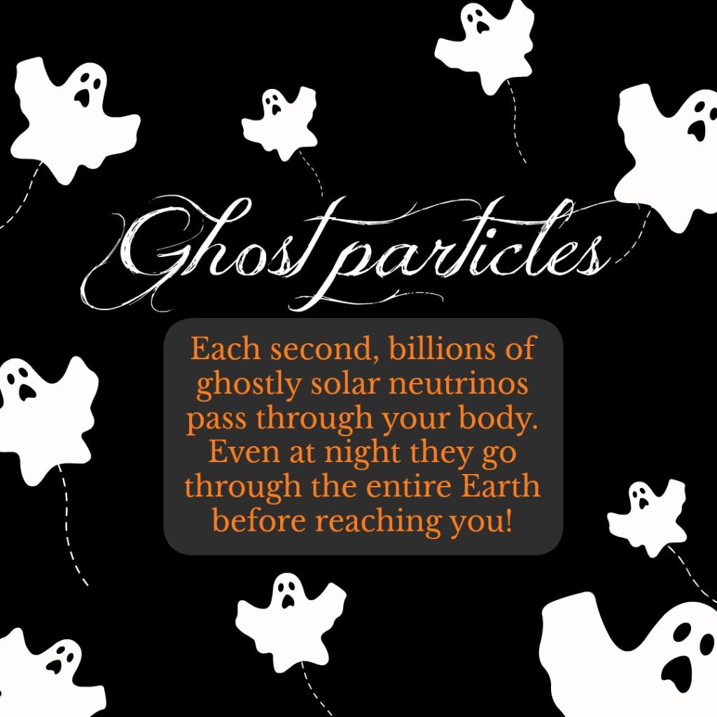 NASAUniverse's tweet photo. More ghosts in space! 👻 Neutrinos are hard to catch, but last year @NASAFermi traced one back to a monster black hole. ⚫ https://t.co/tCUoH8WGpA #HalloweenIsComing https://t.co/Ic8yJfTHrG