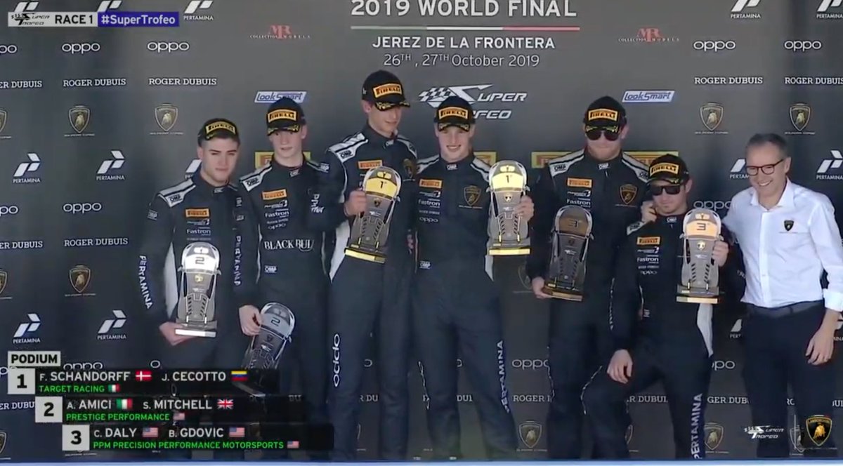 ConorDaly22's tweet image. When Stefano Domenicali handed me the trophy I said “hey man, big fan. Sorry I don’t speak Italian but you’ve done some cool stuff with your life.” 😂 nice start to the world finals, representing for the Stars and Stripes! One more race tomorrow 🇺🇸 @Lamborghini @PrecisionPerf