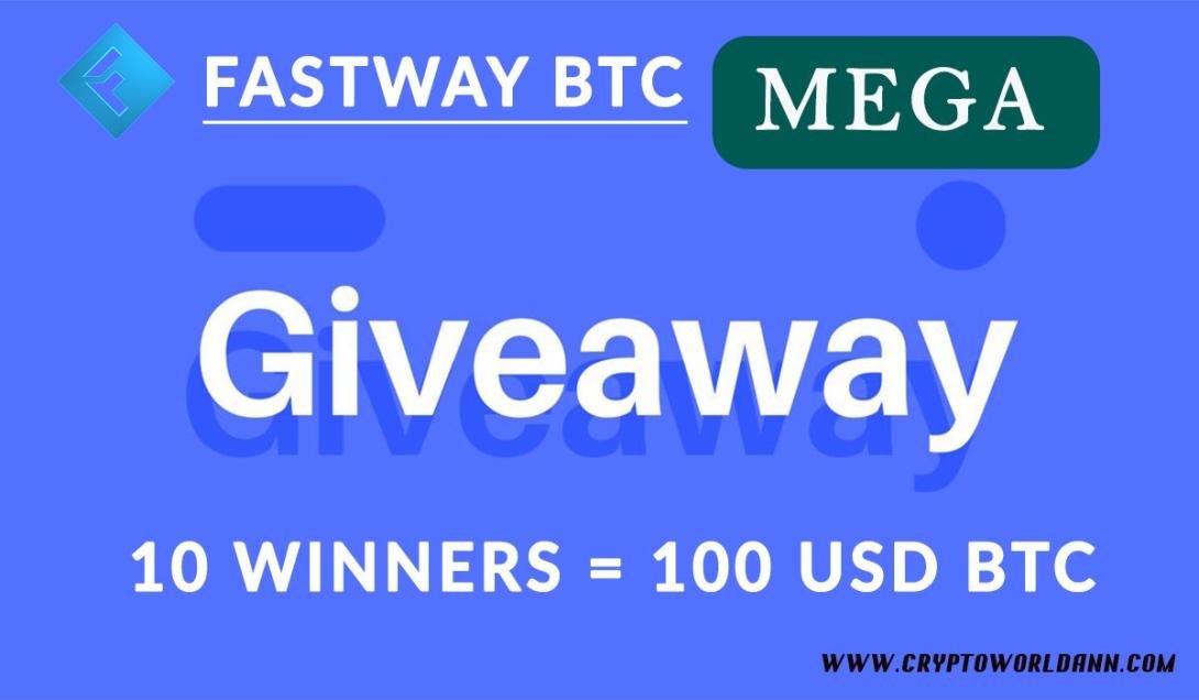 FASTWAY_PROJECT's tweet photo. @everyone 

🎉Lets start FASTWAY COIN GIVEAWAY 100
WIN 100 USD BTC💵
📌Like &amp; RT this post https://t.co/zi5oNn9R9a
📌Mention 3 friends
📌Follow @FASTWAY_PROJECT &amp; @WilliecapsWorld 
🏆10 random winners will get 10 USD EACH100💰
The winners will be drawn at 1 Nov,2019📟 https://t.co/dqJWNNOXdZ