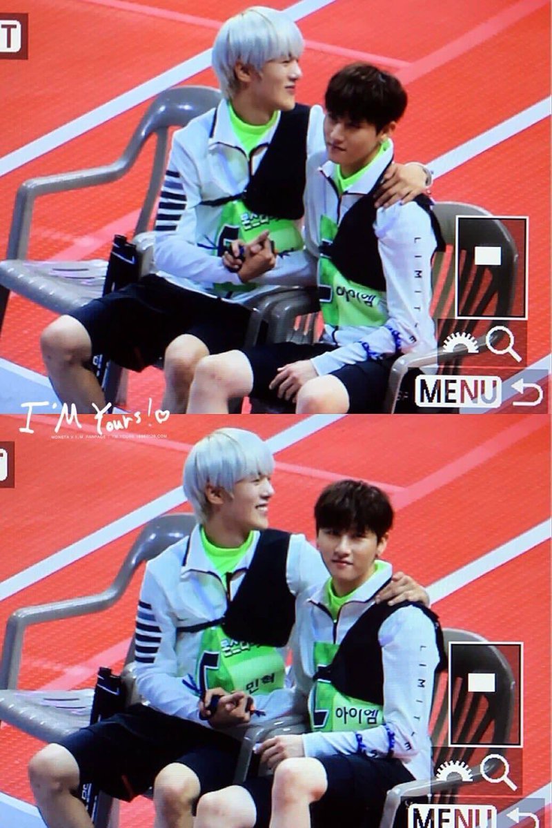 conclusion changkyun is minhyuk’s armrest ㅋㅋㅋㅋ