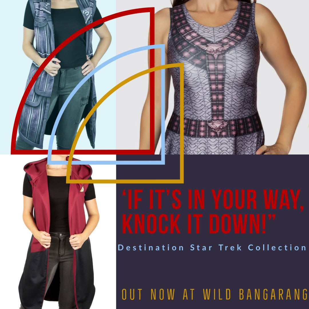 wildbangarang's tweet photo. Three more awesome pieces have dropped into our Destination:Star Trek Collection! Visit our Shop All Star Trek range on the webstore today for your Command &amp; Klingon Wunics and Romulan skater dress! #startrek #destination #new #wunic #dress #romulan #command #klingon #apparel https://t.co/plM4da0Mk7