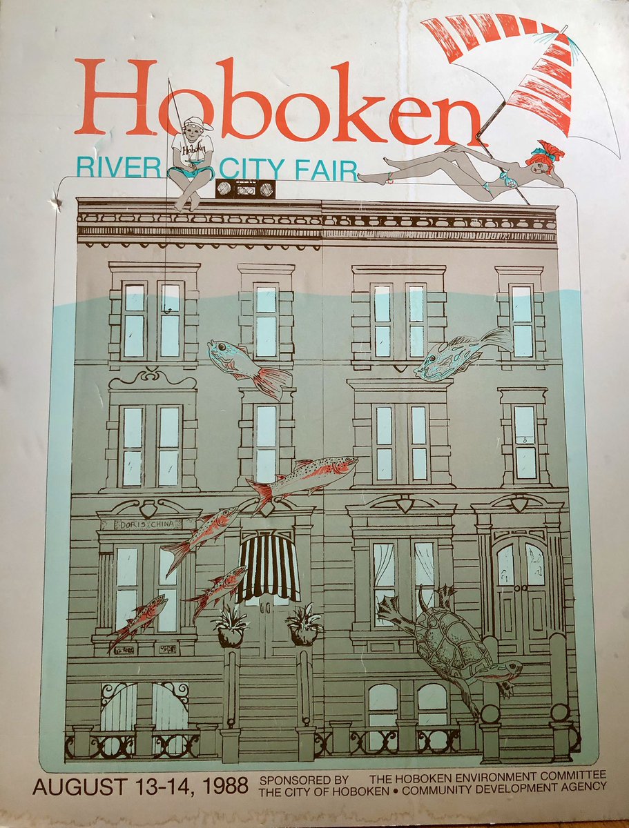 This is the poster that hangs over my son’s crib. I put it there to remind him of his privilege and of Hoboken’s history. As a teen in the 90s, I joined in the battle against the eastern alignment of the light rail which would have blocked our waterfront.