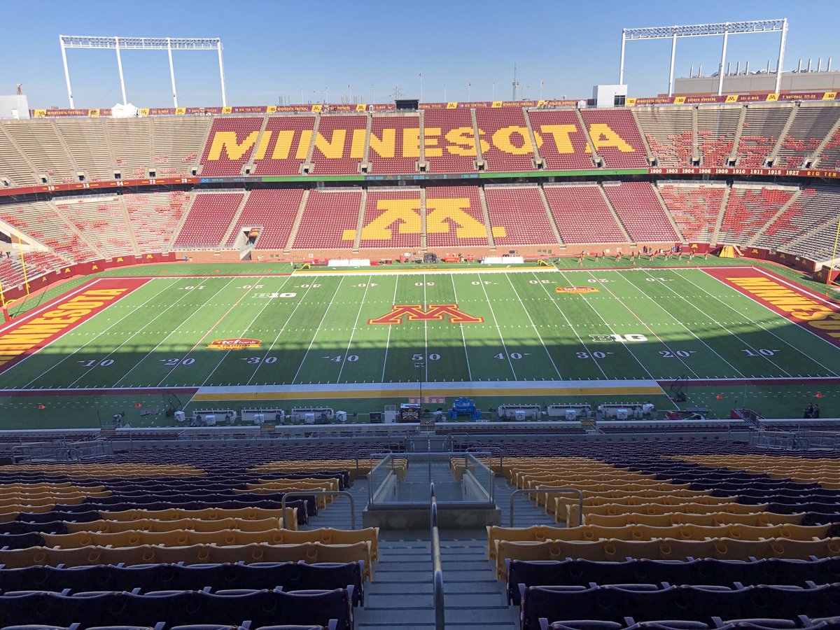 epeckholm's tweet photo. The stadium is ready for another #gopherfootball victory. #gophergrounds https://t.co/MdqPyA2At3