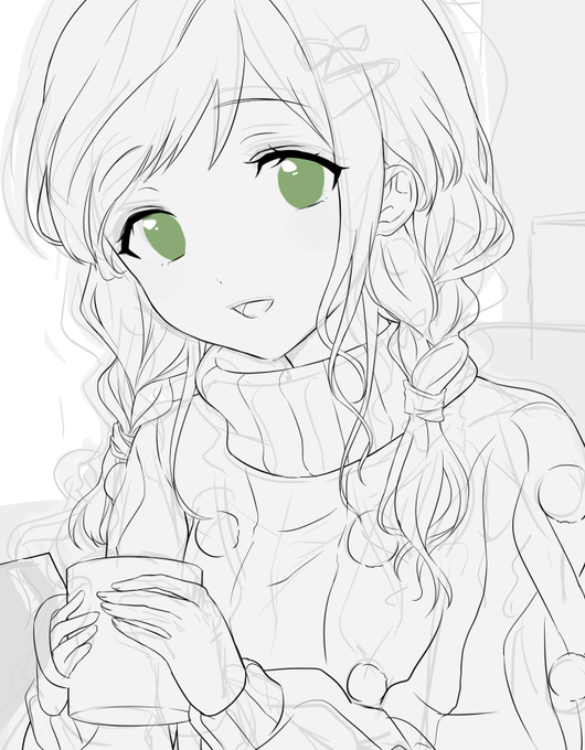 冬っぽい絵を描いてる 