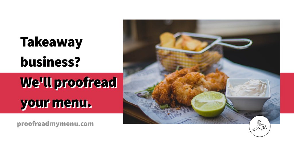 ProofreadMyMenu's tweet image. We proofread menus for takeaway businesses. #menuproofreading #proofreading #takeaways #takeawayproofreading #takeawaymenus