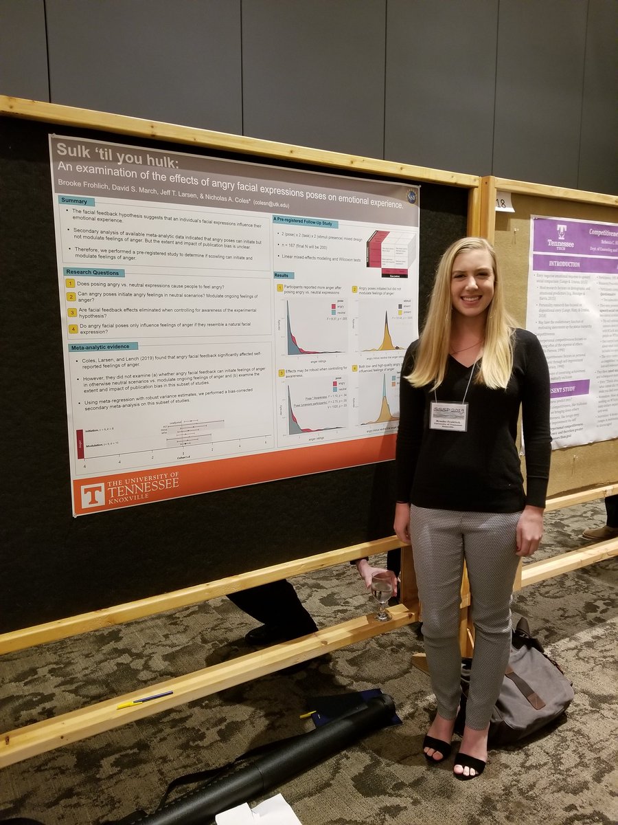 coles_nicholas_'s tweet photo. @BrookeFrohlich presenting preliminarily evidence from a large n study that found that posing angry expressions can initiate feelings of anger, but may not amplify ongoing feelings of anger.  #SSSP2019 https://t.co/GOPPdeRXSs