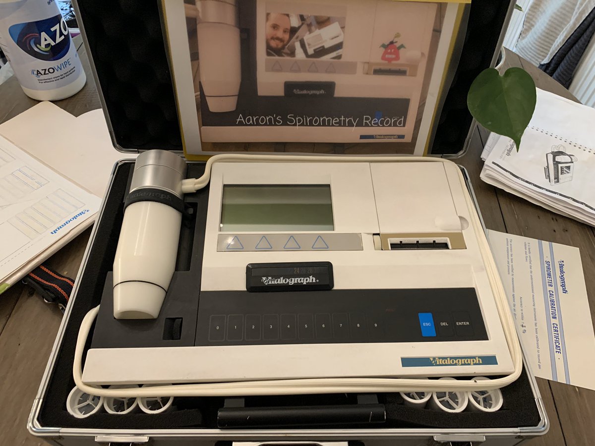 DoctorCF's tweet photo. @thecfphysio @eBay @CFLeeds @cftrust @DrRebeccaThomas @CFAware Being an #ExpertPatient / #UberGeek and made a box for it and a Spirometry log book. Approve? Whatβs the geek-level here?! @helenaebbs @thecfphysio @DrRebeccaThomas @CFLeeds https://t.co/j0nQwfCdK6