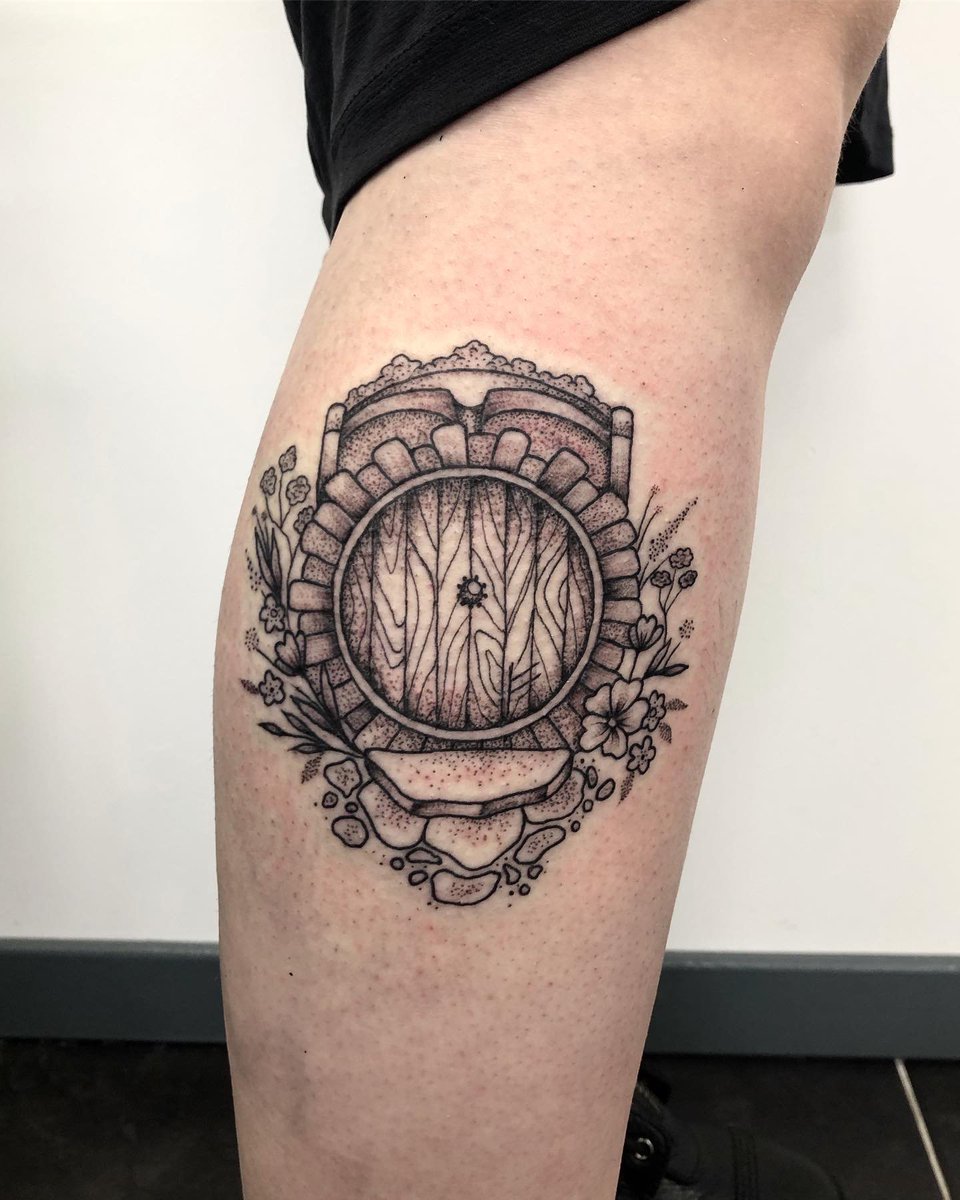 This custom hobbit hole tattoo was such fun to design and an even bigger  delight to tattoo #hobbittattoo #hobbithole #thehobbit | Instagram