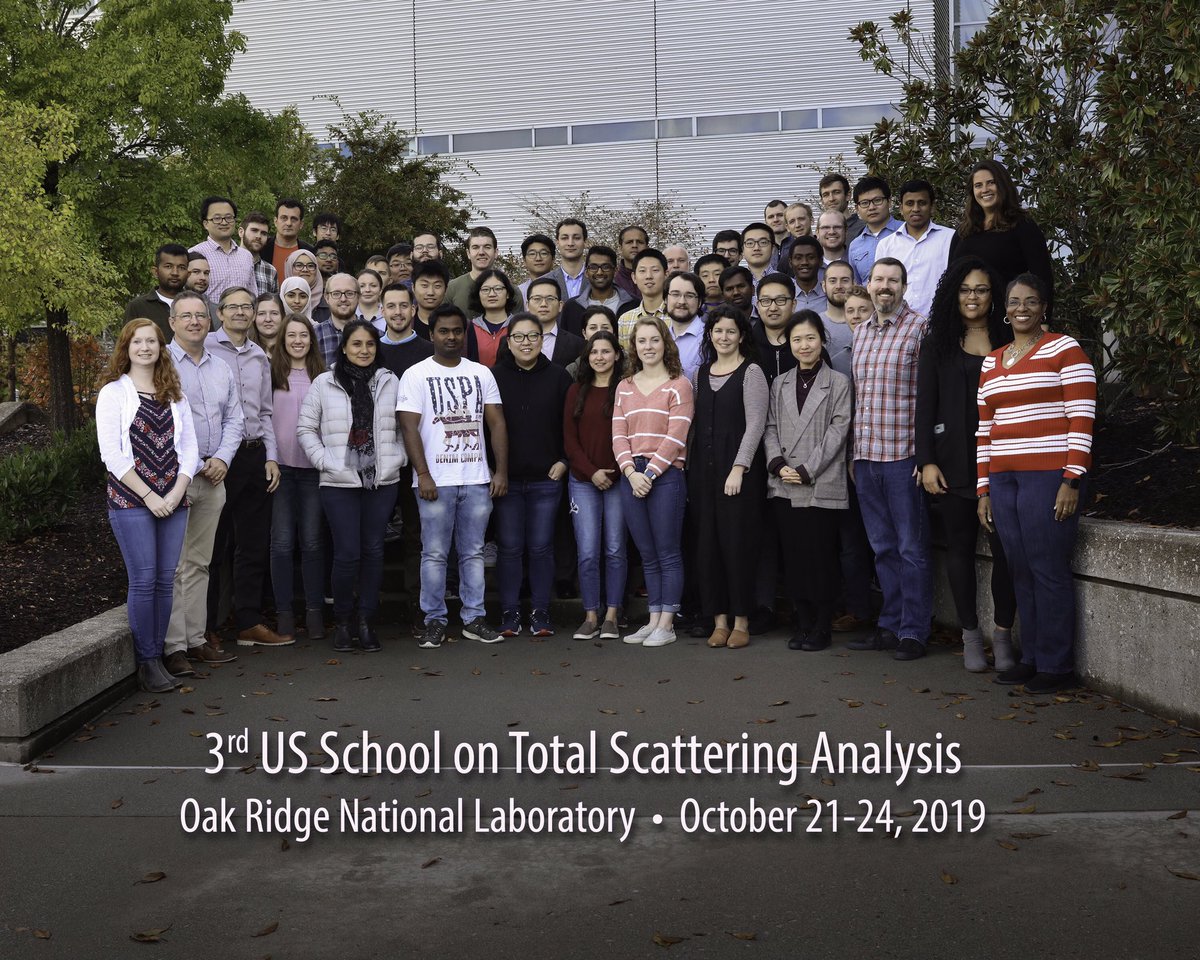 drmatttucker's tweet image. Had a great week teaching at and hosting a total scattering school.  Lots of great students who will hopefully do great science with neutron and X-ray total scattering.  Thank you to all the excellent tutors too. conference.sns.gov/TS-School  @ORNLNeutrons
