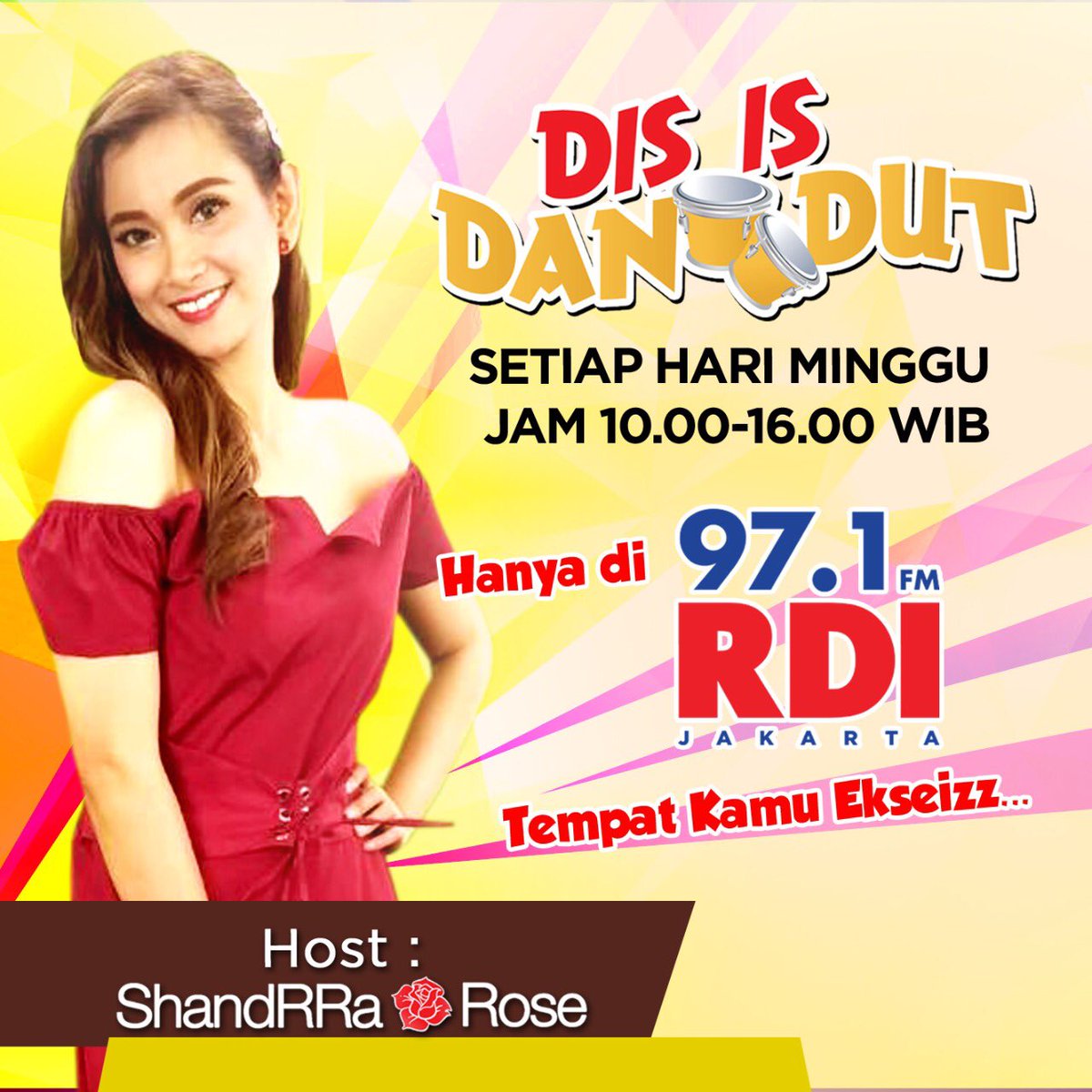 Yang mau ekseizz di hari minggu ini ? Yuk merapat <a href="/rdi971/">97.1 FM RADIO RDI JKT</a> #DisIsDangdut bakal ditemenin sm <a href="/shandRRa_rose/">ShandRRa Rose</a> jam 10-jam 4 sore!