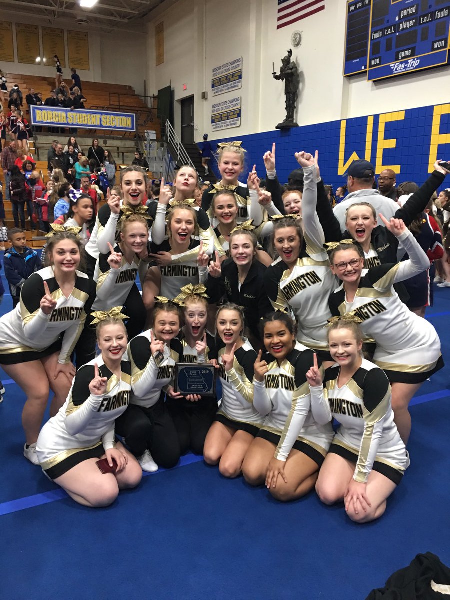 FHSKnightsAD's tweet photo. Congratulations to the Cheerleaders who took first in Regionals today. https://t.co/BYdNzRDbNM