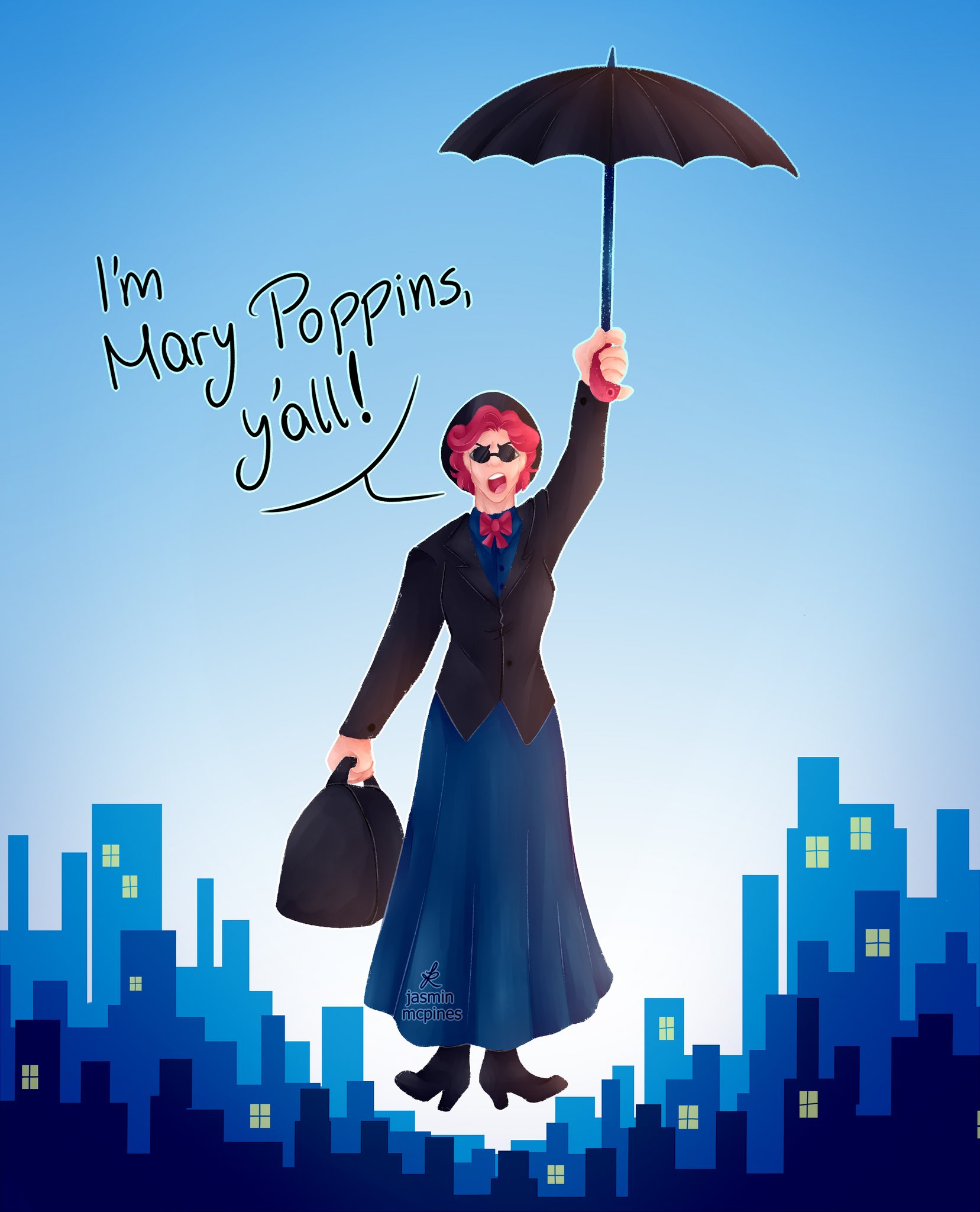 “Yall know where this is from ;) Inspired by the Mary Poppins Broadway cove...