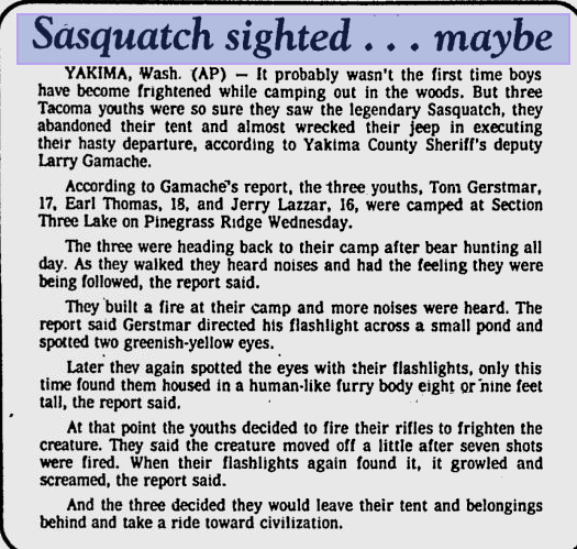 TheoryWeird's tweet photo. News Paper Clipping: #Sasquatch Sighted.
#bigfoot #crptozoology
https://t.co/qRzzDVmWFT https://t.co/KK95LeBQoW