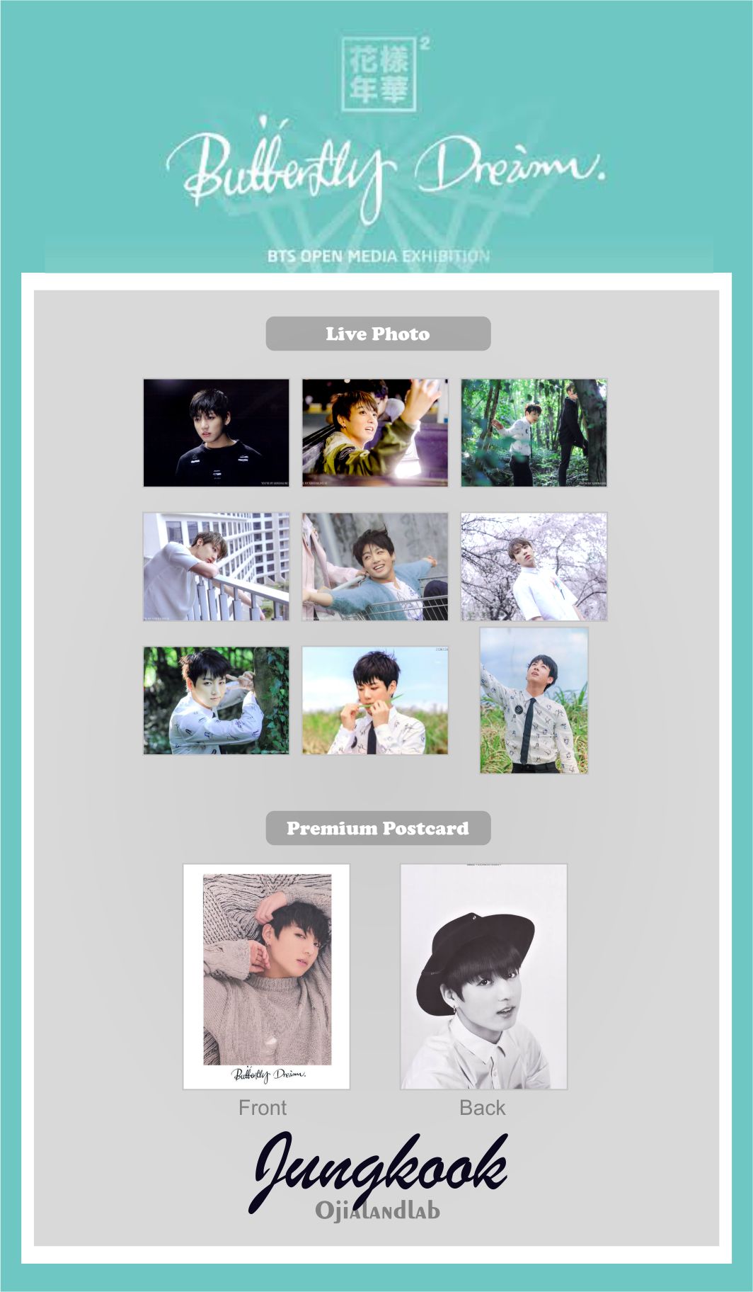 BTS Butterfly Dream PREMIUM POSTCARD グク BTS Butterfly Dream PREMIUM POSTCARD グク