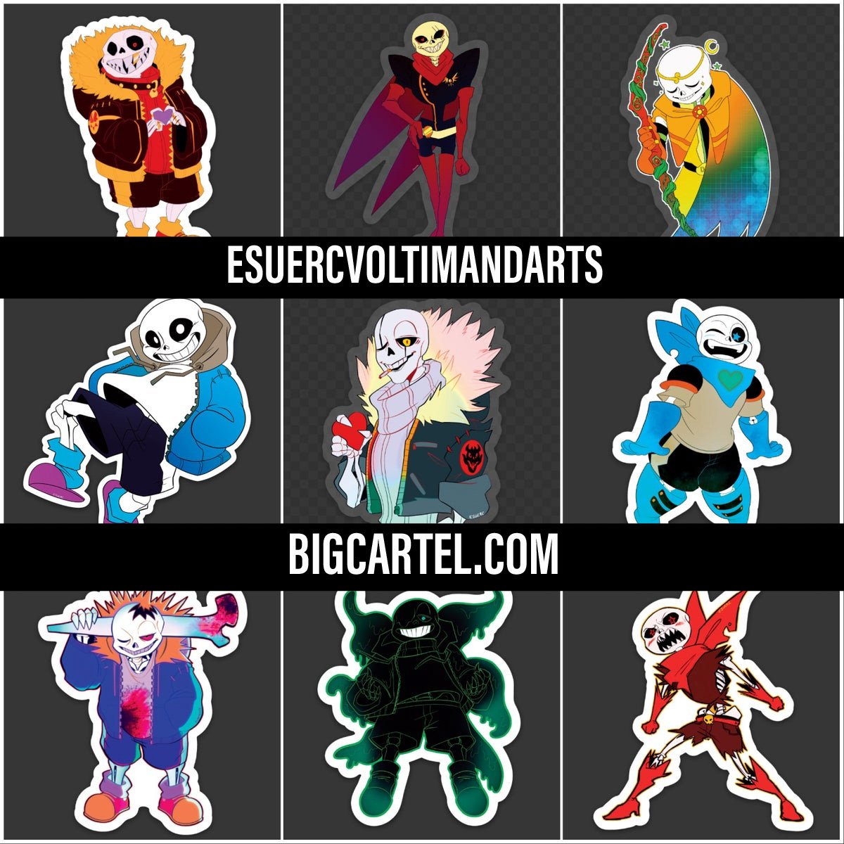 Undertale AU Stickers Undertale Underfell Underswap 