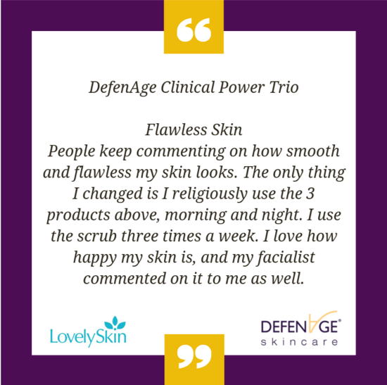 DefenAge's tweet photo. We love getting positive feedback from our #DefenAgeFans! ๐๐@LovelySkin #ClinicalPowerTrio #DefenAgeGlow #YouHadMeAtDefensins https://t.co/yAiWdqOaIN