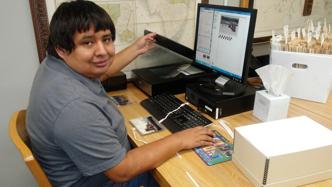 ahtahthiki1's tweet photo. GraySun works on scanning hundreds of photos to digitally preserve the Tribe's history! https://t.co/QdTgrZiXwx