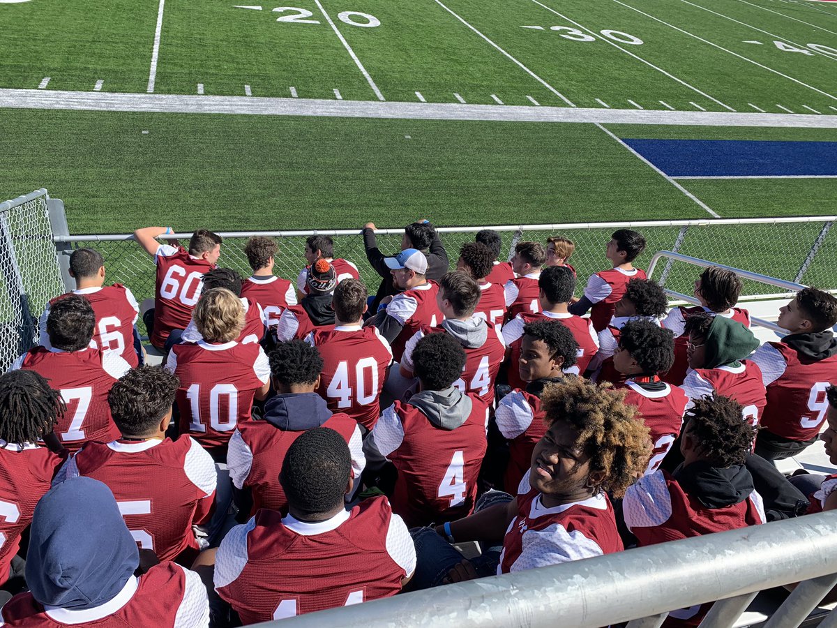 weissbandboost's tweet image. Weiss football players came to support the Weiss Band at Area Contest today. It was amazing to hear them yelling as the band entered the field. Thank you to Coach Aultman and the whole Football Team for their support!! #onepack #weisswolves #onefamily @WeissHighSchool