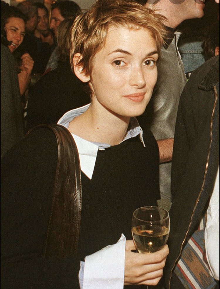 sad single dad on twitter "winona ryder pixie cut