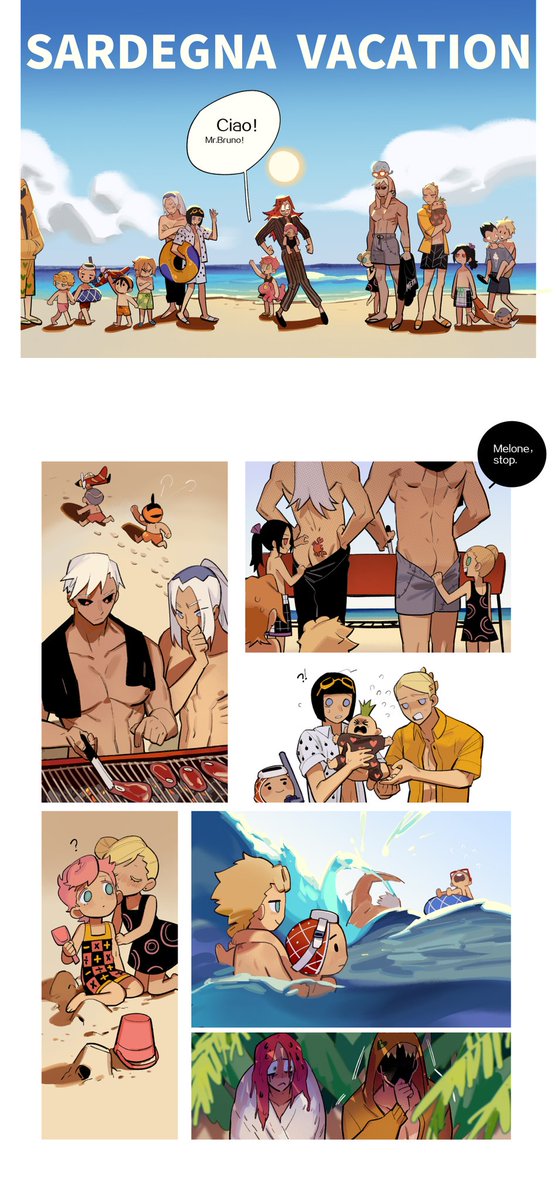 AllHailJotman_'s tweet photo. 【Normal family au】

Sardegna vacation！ https://t.co/0CgMm7g18q