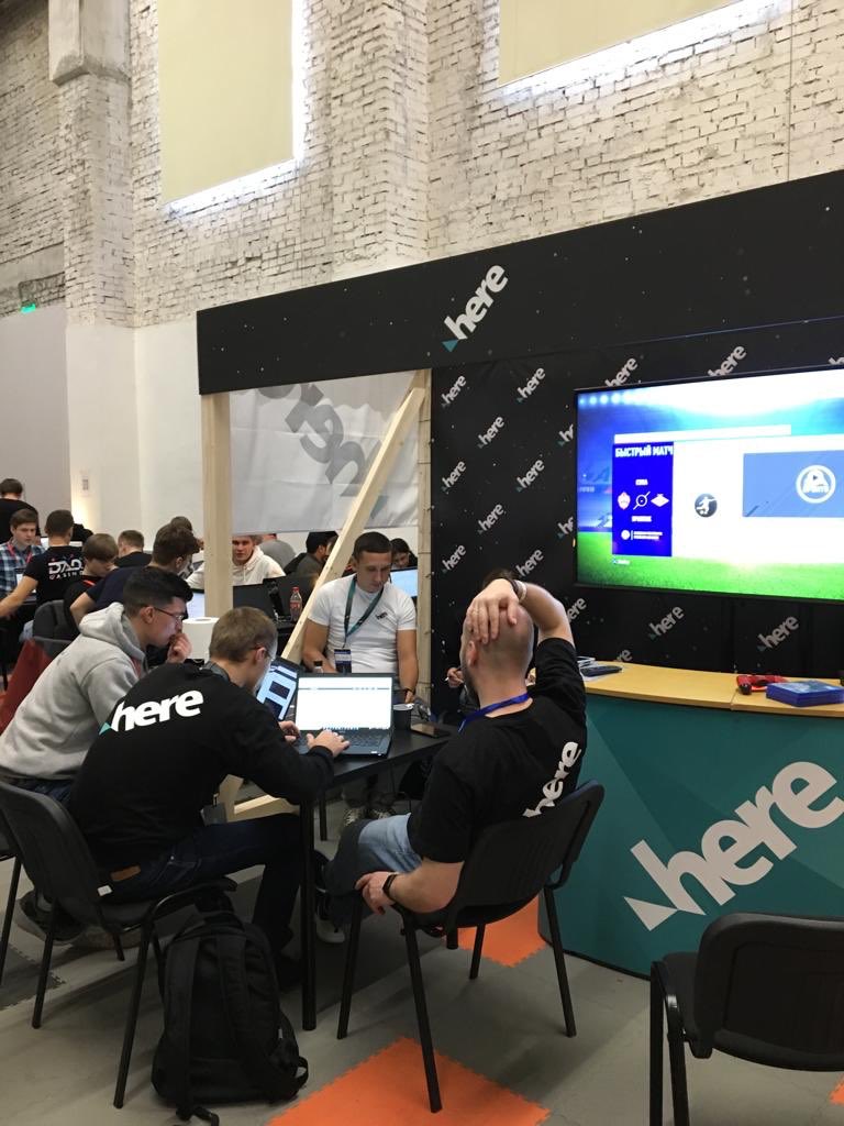 AleksHigh's tweet photo. @here with @heredev, @MLHacks, @_RussianHackers on #hackmoscow https://t.co/Ye9OaNB3j4