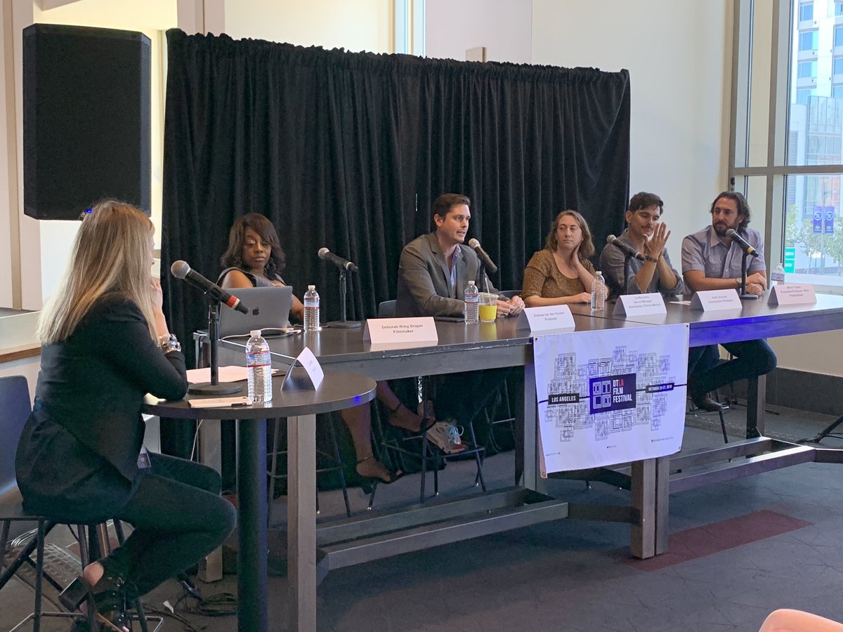 thejonlindstrom's tweet photo. DTLA Film Festival happening right now! Terrific panel on Indie Distribution. #dtlafilmfestival @dtlaff @CadyMcClain #seeingisbelievingwomendirect #sibwd #womendirectors https://t.co/89qCDkAnsT