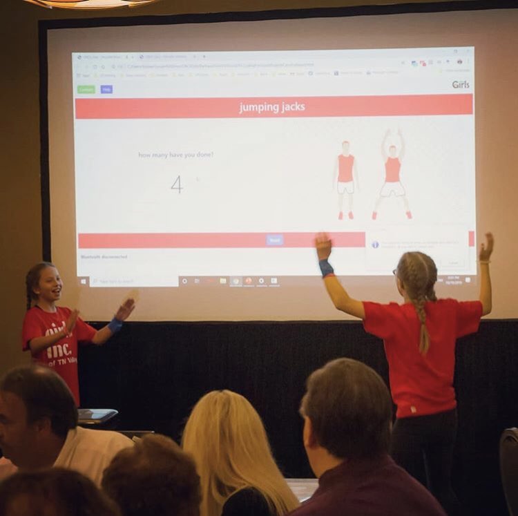 girls_inc's tweet image. Caroline and Addison presented their #CodingForGood project at the @girlsinc_tnv gala. They used Microbit to monitor how well physical therapy patients do their exercises and showed progress on a webpage.👩🏼💻✨
.
.
#STEM #GirlsInSTEM #Coding