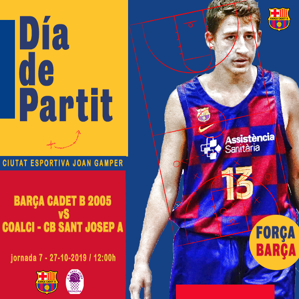 CanalDisset's tweet photo. 📅DIA DE PARTIT | 12:00h
📊C.c. Cadet Masc. Preferent - Primera Fase - 02
📈Jornada 7

🔴Ciutat Esportiva Joan Gamper

👉BARÇA CADET B - COALCI - CB SANT JOSEP A

🏀@FCBbasquet Cadet B - @CBSantJosep 
  
@FCBbasquet #2005generation 

🔵🔴 #ForçaBarça! https://t.co/ulTl2qHeDu