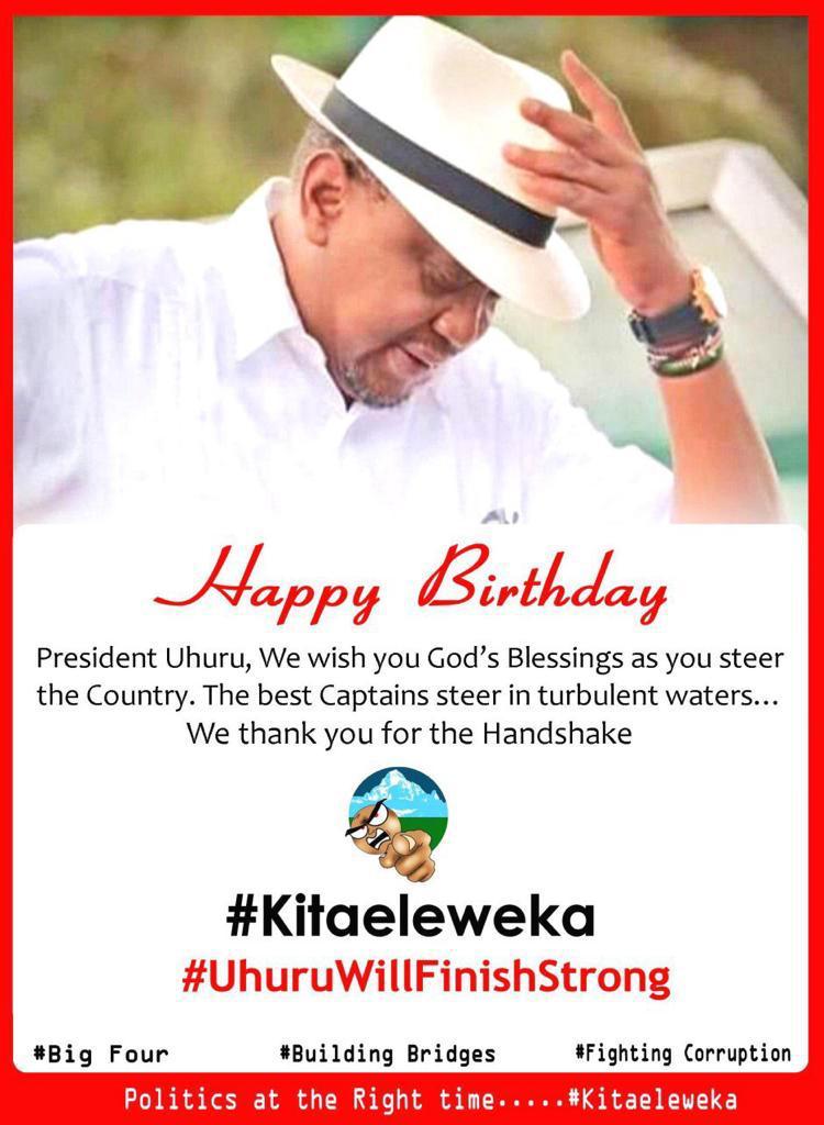 Happy birthday my dear President of this country Kenya UHURU KENYATTA 