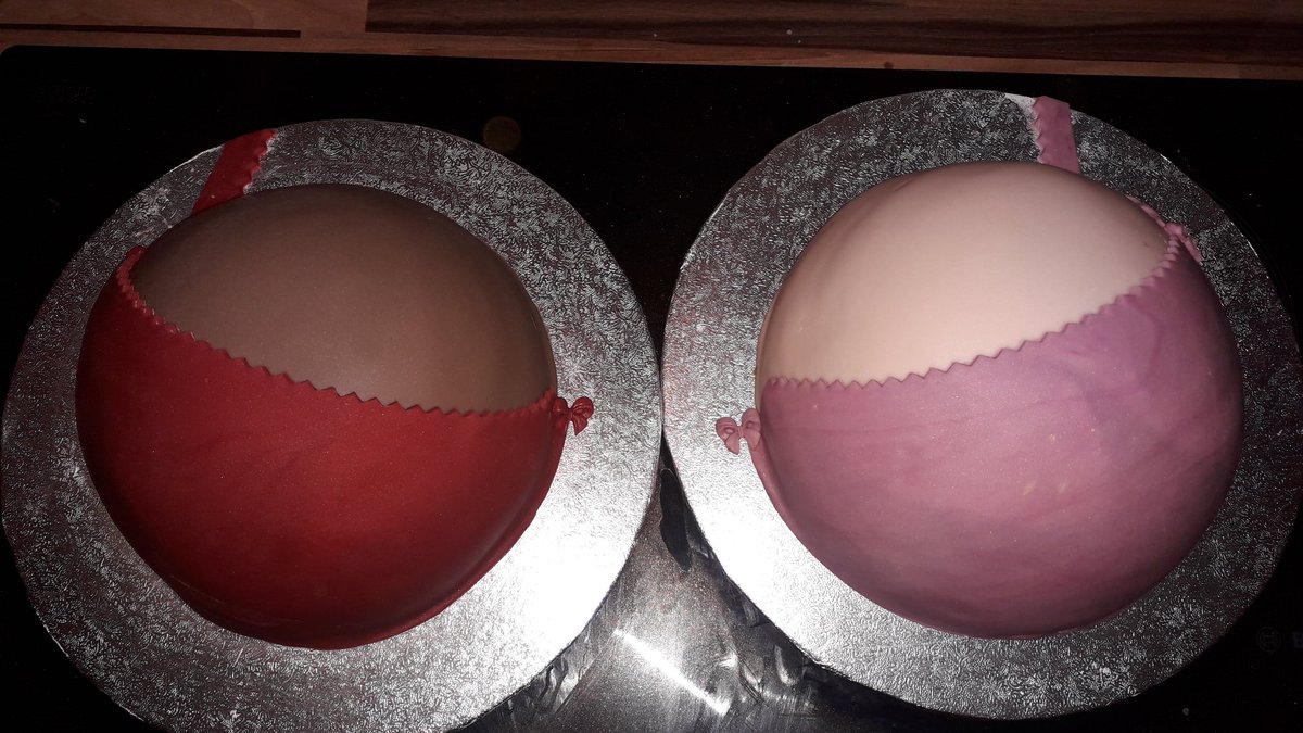 paleface30's tweet photo. Baking boob cakes to raise money for @BfN_UK https://t.co/48LcLpi9uG