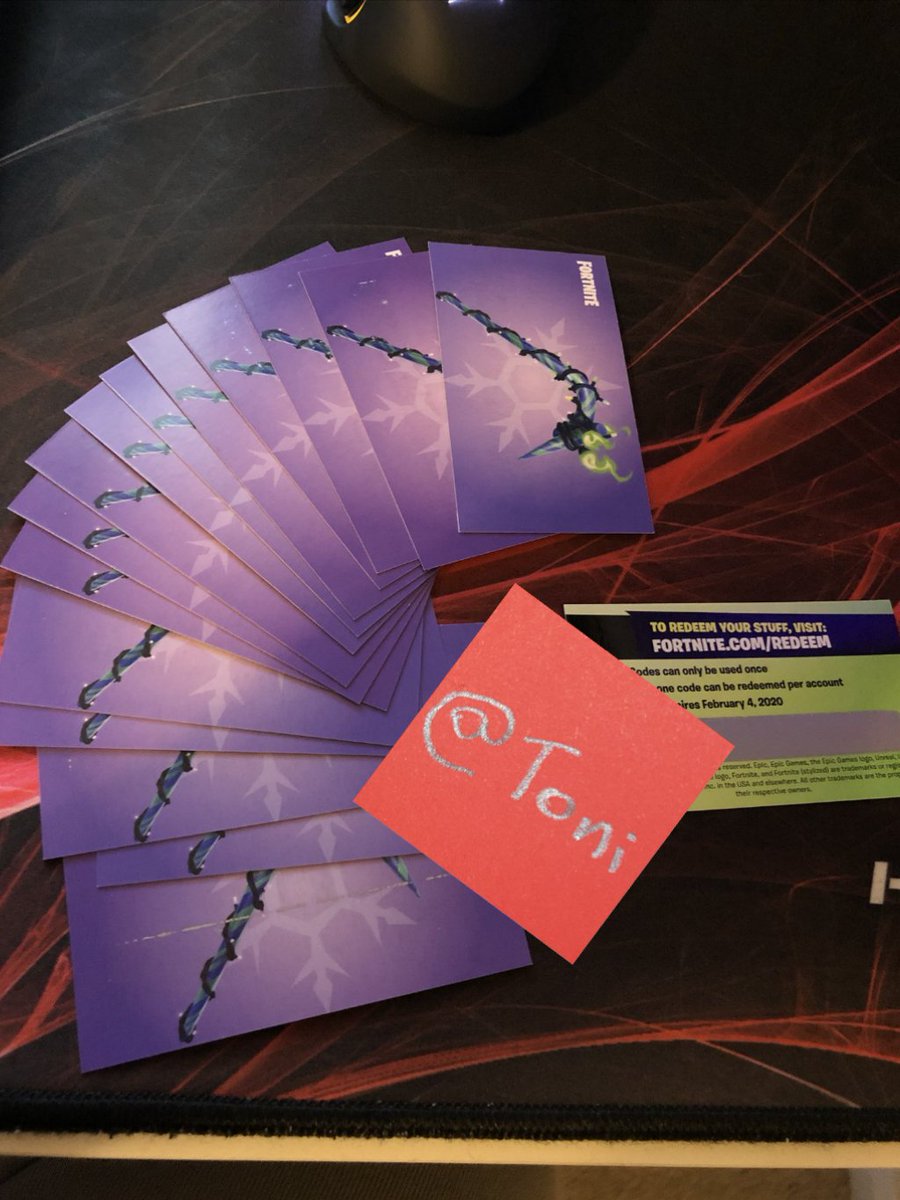 Toni67629682's tweet photo. Selling Fortnite Minty Axe Codes , 1 code 7$ , dm me if you are interested https://t.co/fdwXSlmKyk