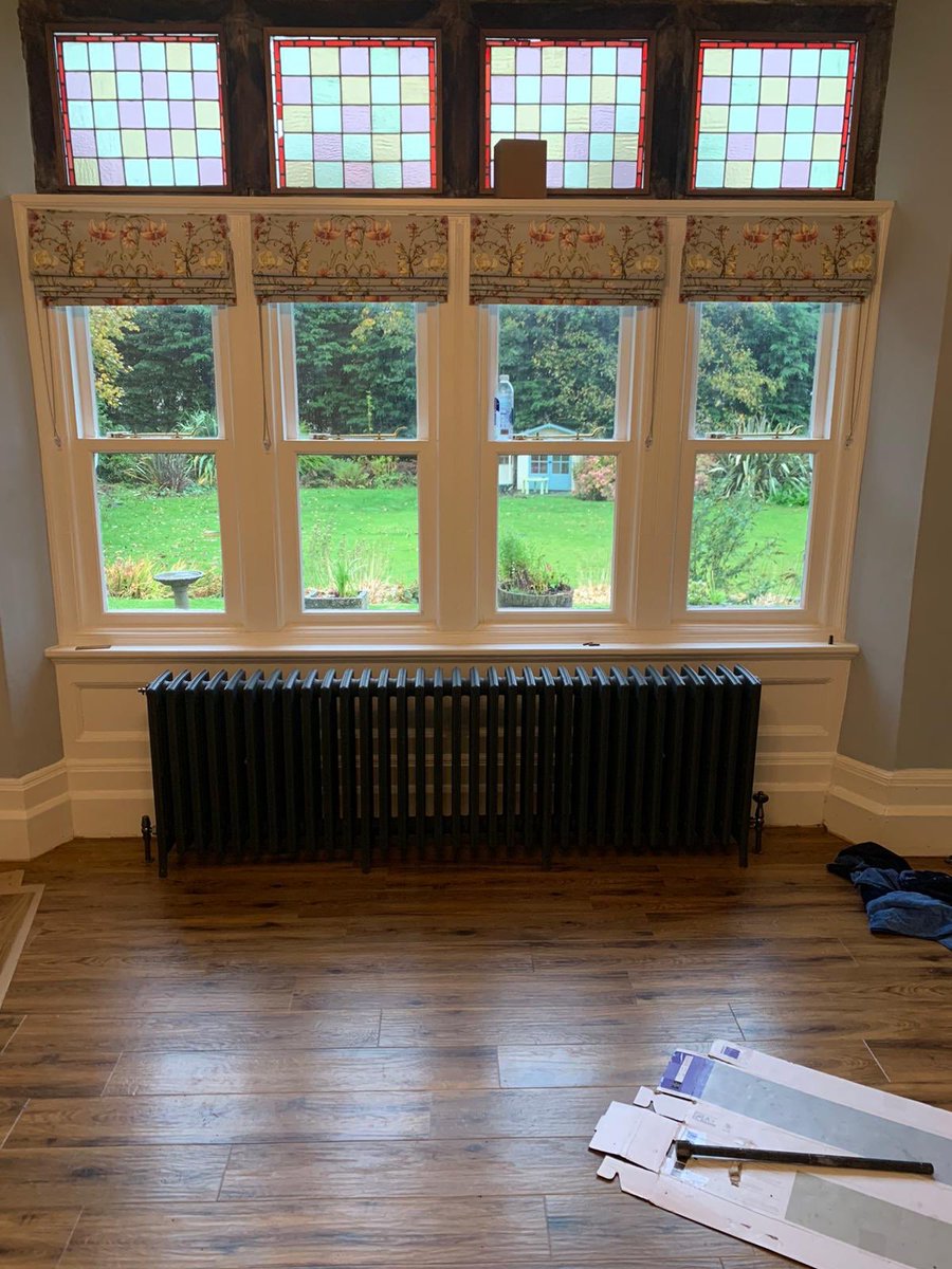 PCL_Net_Zero's tweet image. A selection of 5 cast iron radiators assembled and installed at a listed property in the area this week. So much graft for a radiator but the end result is stunning #plumbing #heating