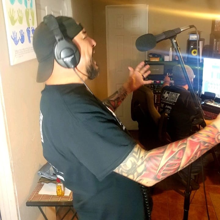 VoodooStomp's tweet photo. Joe & Dan working on the new tunes at Outer Heaven Studios & Records. Wait till you hear this! π₯π₯π₯#texasvoodoostomp #devilsrejects #killingtime #inthestudio #outerheavenstudio #newsongs #newcdcomingsoon #voodoometal #texasgroove #texasgroovemetal #raisethedead #necessaryevil https://t.co/9EFGQZ1cza