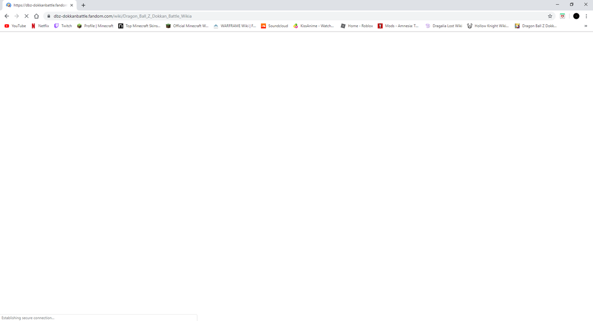 Dbz Dokkan Battle Wiki On Twitter Looks Like It Could Be Connection Issues Is This Occuring With Any Other Fandom Site - roblox dragon ball z wiki
