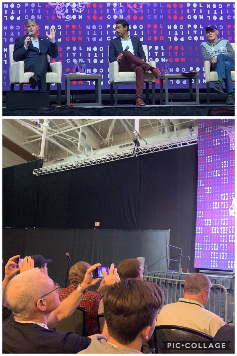 smyrskir's tweet photo. @Politicon 2020 watching a lively debate between @JamesCarville &amp; @seanhannity. https://t.co/gzfl39OYqf