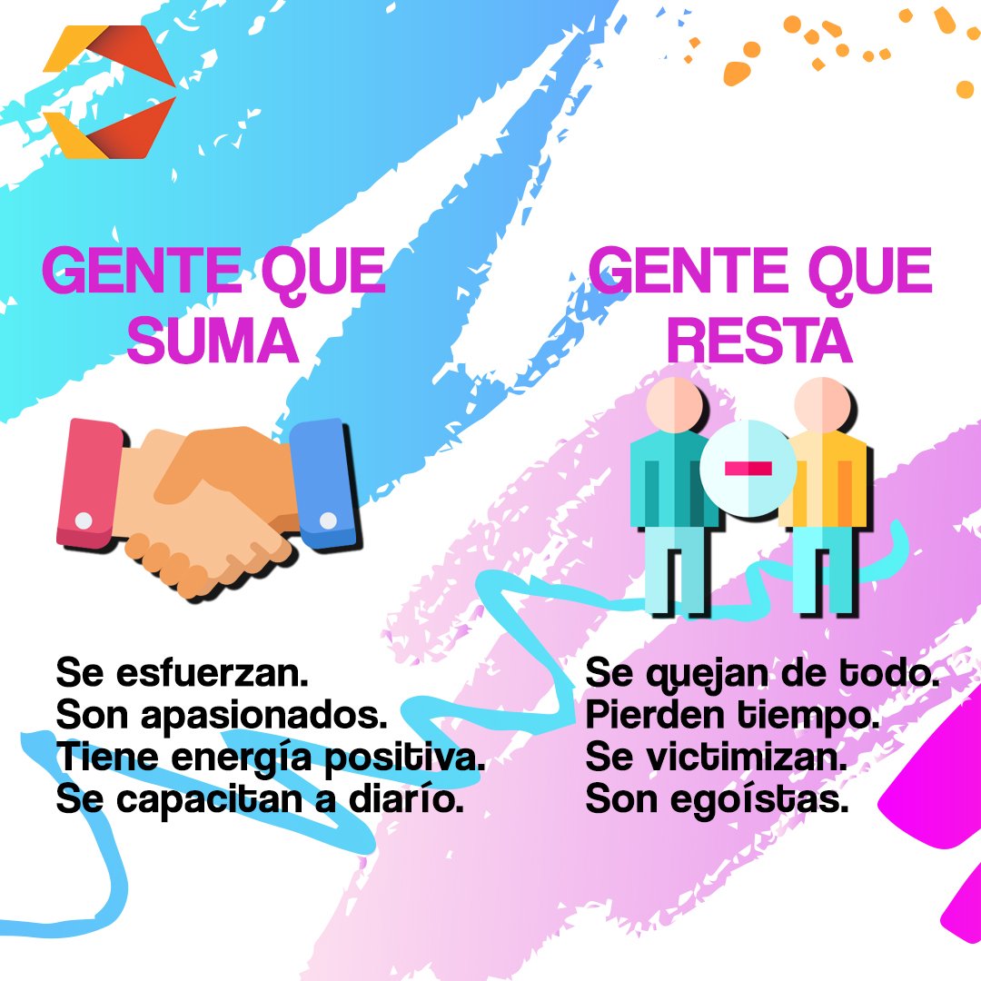 cuncode's tweet image. Trata de relacionarte siempre con gente que aporte cosas buenas a tu vida. Gente que te impulse a ser cada vez mejor, que te aconseje, que transmita energía positiva.
.
Pero lo más importante, trata tu mismo de ser una persona que sume, que aporte. Se tu mejor versión.
