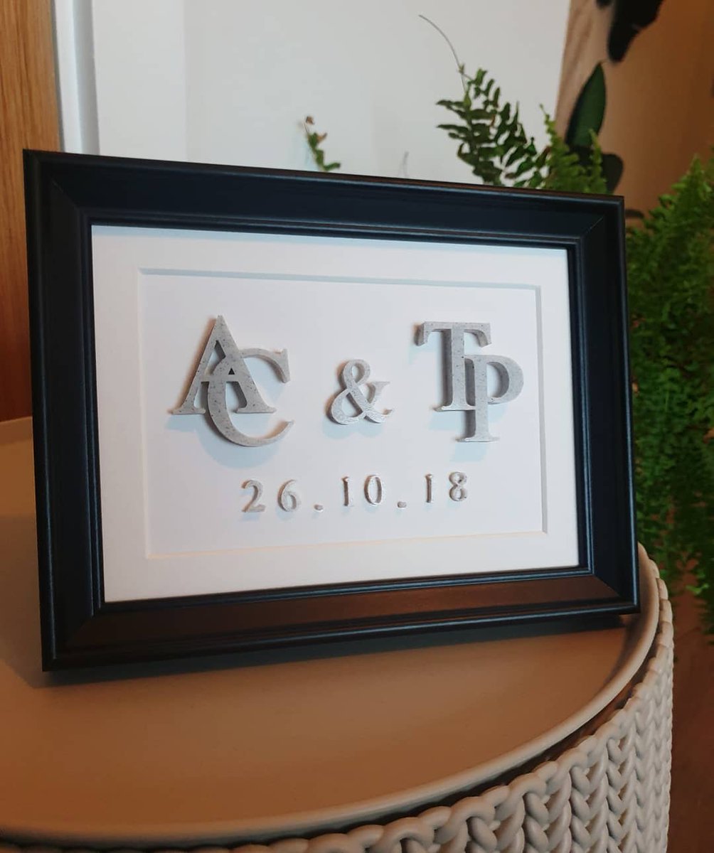 AdditiveLDN's tweet image. We are honoured to have a one year anniversary gift order! We loved this initials &amp;amp; date print in Marble filament to celebrate a special day. Happy one year anniversary &amp;amp; thanks for the custom order ! DM or see bio for enquiries. #3dprint #gift #homedecor instagram.com/p/B3z6_opnl5H/…