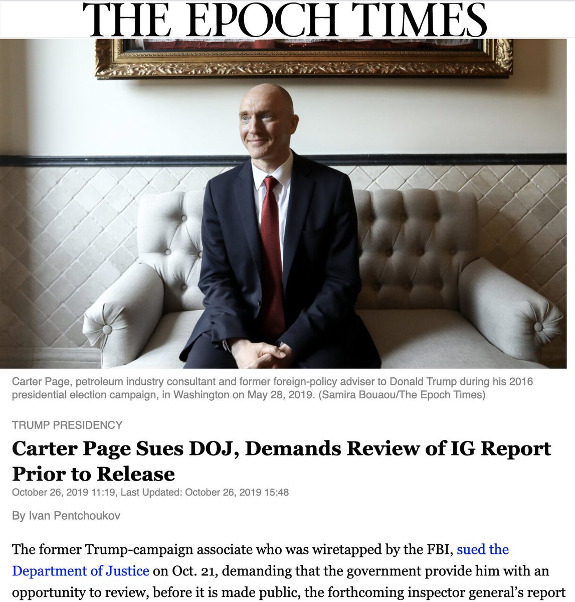 77.  #QAnon  #PanicInDC h/t  @LisaMei62 Yes, "Plants need water"...but they don't get to call the shots."  https://www.theepochtimes.com/carter-page-sues-doj-demands-ig-report-be-delayed-for-review_3128379.html/amp?__twitter_impression=true