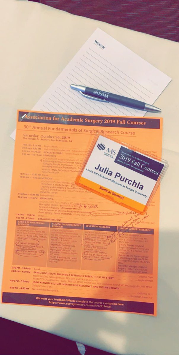Julia Purchla, MD (@jpurchla) on Twitter photo 1st <a href="/AcademicSurgery/">Assoc4AcademicSurgery</a> Fall courses is in the books & Iām excited for a future career in academic surgery, favorite theme from today includes asking yourself what are you most passionate about and creating your research question from that fire within š” #aasfc19 <a href="/TempleSurgery/">TUHS Dept of Surgery</a> 1st <a href="/AcademicSurgery/">Assoc4AcademicSurgery</a> Fall courses is in the books & Iām excited for a future career in academic surgery, favorite theme from today includes asking yourself what are you most passionate about and creating your research question from that fire within š” #aasfc19 <a href="/TempleSurgery/">TUHS Dept of Surgery</a>